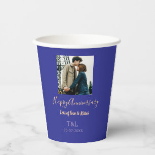 Vasos De Papel Moderno boho feliz aniversario añadir nombre naran