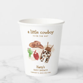 Vasos De Papel Moderno Desierto Occidental Cactus Cowboy Baby Sho