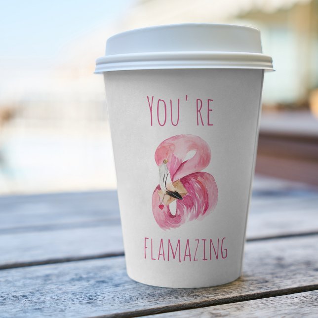 Vasos De Papel Moderno, Es Flamante Belleza Flamingo Rosa (Subido por el creador)
