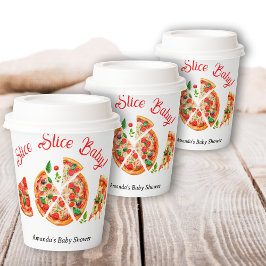 Vasos De Papel Moderno Fiesta italiano de pizza Slice Slice Baby