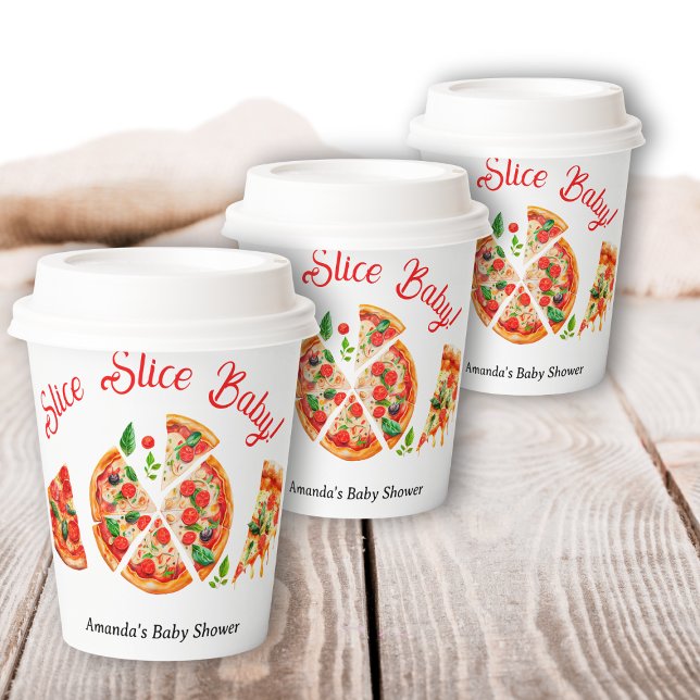 Vasos De Papel Moderno Fiesta italiano de pizza Slice Slice Baby  (Subido por el creador)