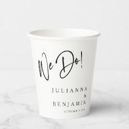 Vasos De Papel Moderno hacemos elegante boda personalizada negro 