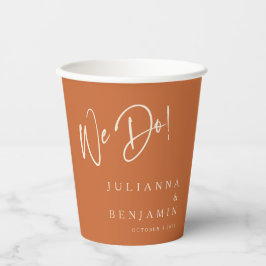 Vasos De Papel Moderno hacemos elegante personalizado boda quemad