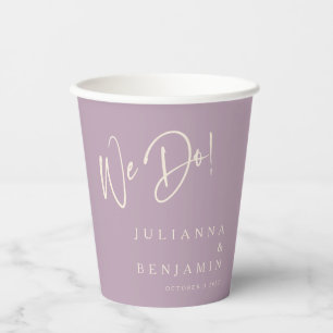 Vasos De Papel Moderno hacemos elegante personalizado dusty lilac