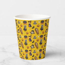 Vasos De Papel Moderno patrón de Personalizado Amarillo Amarillo