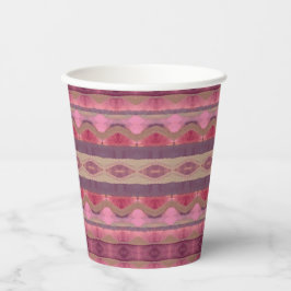 Vasos De Papel Moderno Patrón Rosa