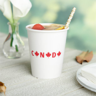 Vasos De Papel Moderno recuerdo de la bandera de Canadá