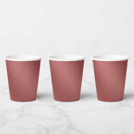 Vasos De Papel Moderno Sencillamente Sólido Gradiente Rojo Patrón