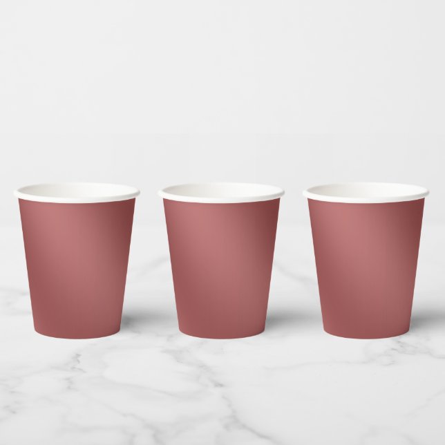 Vasos De Papel Moderno Sencillamente Sólido Gradiente Rojo Patrón (Multi)