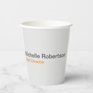 Vasos De Papel Moderno, sencillo, Minimalista, añadir nombre prop