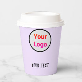 Vasos De Papel MODERNO SIMPLE AGREGAR TUS tazas de papel LOGO