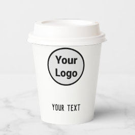 Vasos De Papel MODERNO SIMPLE AGREGAR TUS tazas de papel LOGO