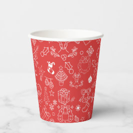 Vasos De Papel moderno Sparkle and Cheer: fiesta de Navidades