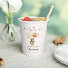 Vasos De Papel Moderno Teddy Bear Sexo Neutral Baby Shower