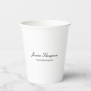 Vasos De Papel Moderno y elegante, sencillo profesional