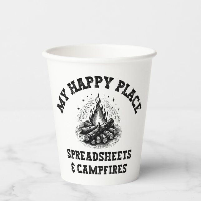 Vasos De Papel Modo de acampada: fuera de la red - Gracioso regal (Anverso)