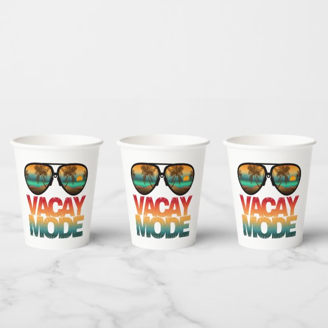Vasos De Papel Modo Vacaciones (Multi)