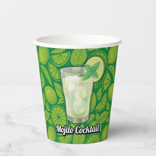 Vasos De Papel Mojito Cocktail (Anverso)