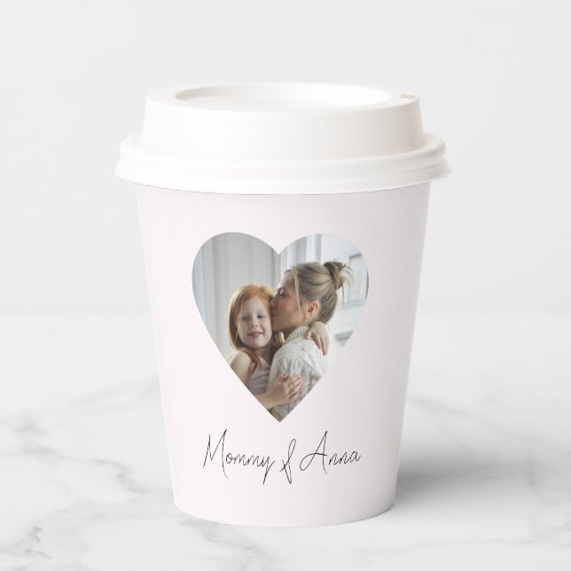 Vasos De Papel Mom Custom Name & Photo | Paper Cups (Anverso)