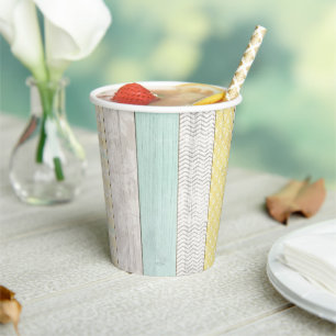 Vasos De Papel Moneda rústica y cochera moderna geométrica de Boh