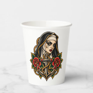Vasos De Papel Monja y Ancla