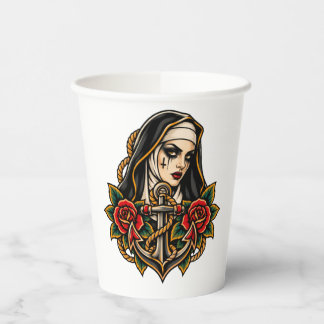 Vasos De Papel Monja y Ancla