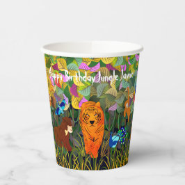 Vasos De Papel Mono de pavo real de tigre de jungla asiática