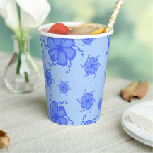 Vasos de papel monocromo FTF para fiestas con tapa