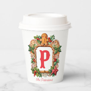 Vasos De Papel Monograma de pan dulce