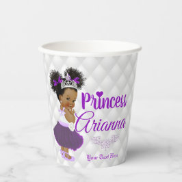 Vasos De Papel Monograma elegante de la princesa real africana de