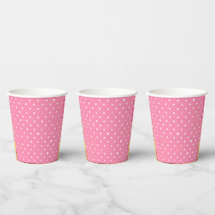 Vasos De Papel Monograma puntos coloridos Taza de papel elegante