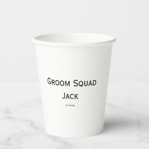 Vasos De Papel monograma simple personalizado añade tu nombre bod