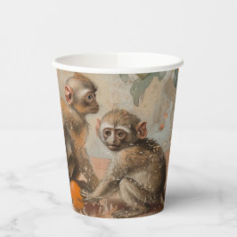 Vasos De Papel Monos - Taza de papel de 236 ml