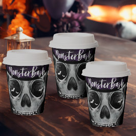 Vasos De Papel Monster Bash Fun Fun Spookon Skeleton Halloween Pa