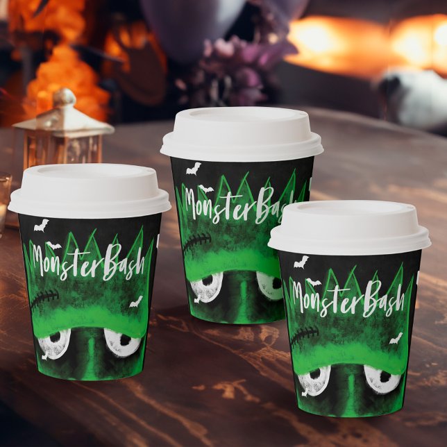 Vasos De Papel Monster Bash Spooky Frankenstein Halloween Party (Monster Bash Spooky Frankenstein Halloween Party Paper Cups)