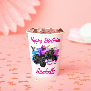 Vasos De Papel Monster Jam - Sparkle Smash Cumpleaños