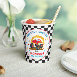 Vasos De Papel Monster Truck Rally Birthday Party Decorations
