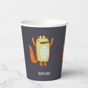 Vasos De Papel Monstruos Cutos Personalizados