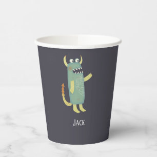 Vasos De Papel Monstruos Cutos Personalizados