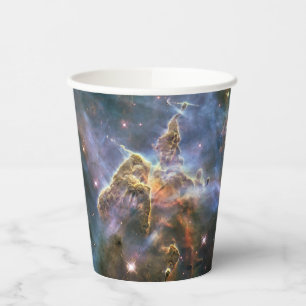 Vasos De Papel Montaña mística en el espacio hubble de la nebulos