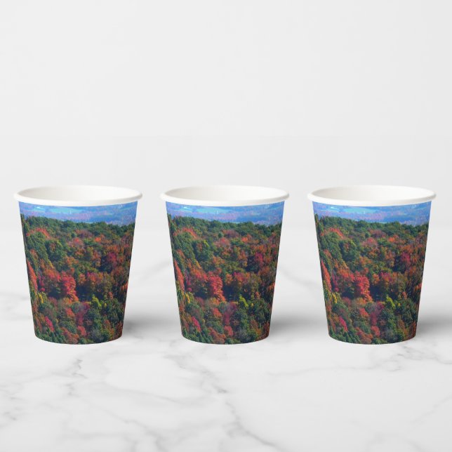 Vasos De Papel Montañas Apalaches en otoño (Multi)