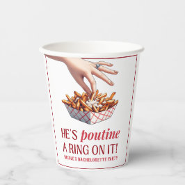 Vasos De Papel Montreal Quebec Poutine un anillo en la bachillera