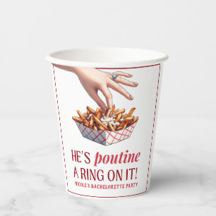 Vasos De Papel Montreal Quebec Poutine un anillo en la bachillera
