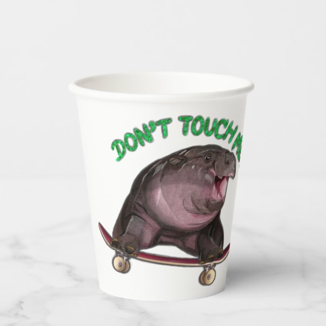 Vasos De Papel Moo Deng de Tailandia (Anverso)