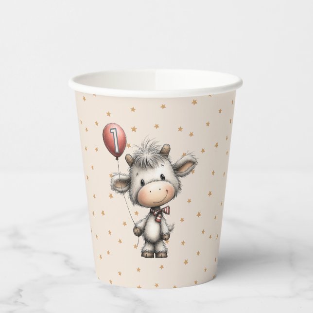 Vasos De Papel Moo Magic: ¡Edición Cumpleaños Uno! (Izquierda)