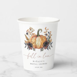 Vasos De Papel Moody Fall Floral Bridal Shower