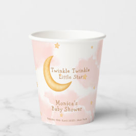 Vasos De Papel Moon Stars Twinkle Twinkle Girl Baby Shower