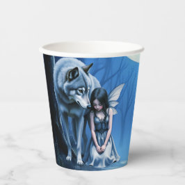 Vasos De Papel Moonlit Bond – The Wolf and the Gothic Fairy.  