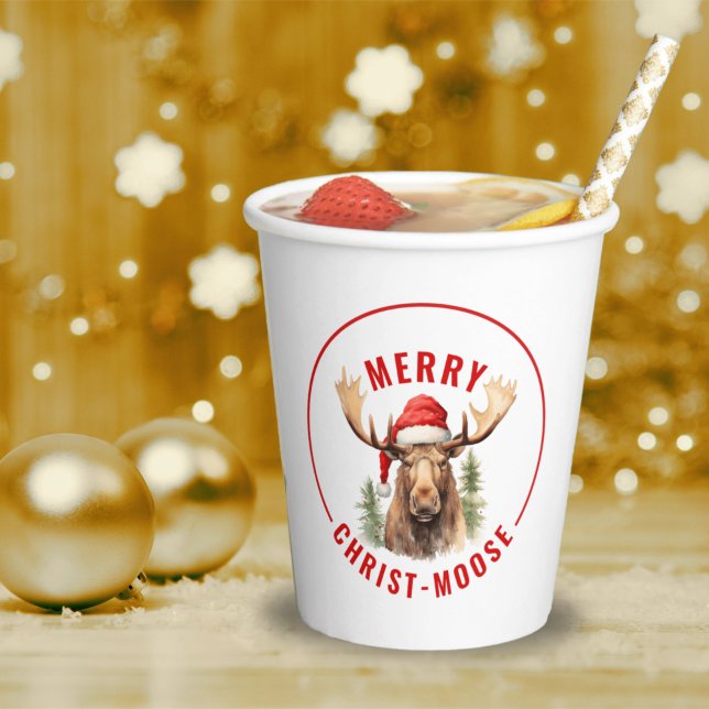 Vasos De Papel Moose, Navidades divertidos y divertidos de Feliz  (Subido por el creador)