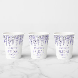 Vasos De Papel Morado lavanda floral ducha de novia cucharas de p